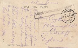 1916 EGYPT- GB..WW1 LUXUR CONVALESCENT DEPOT..