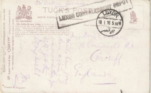 1916 EGYPT- GB..WW1 LUXUR CONVALESCENT DEPOT..