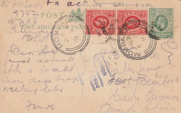 1916 EAST AFRICA (KENYA) - SOUTH AFRICA..