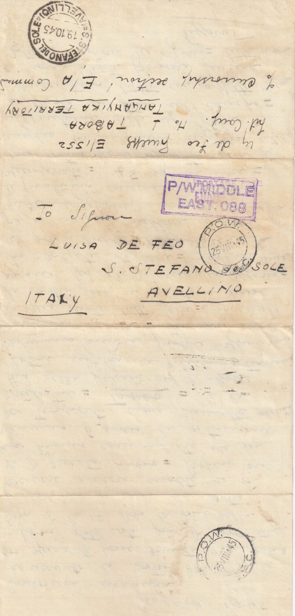 1945 TANGANYIKA - ITALY…POLISH EVACUEE CAMP