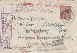 1919 G.B. - FRANCE…US A.E.F. AUXILLERY MARKS