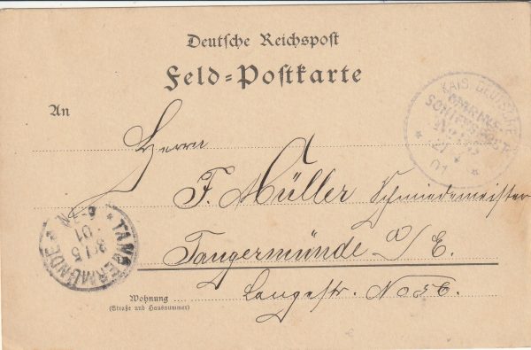1901 CHINA (BOXER WAR) - GERMANY..GERMAN MARINE FORCES..