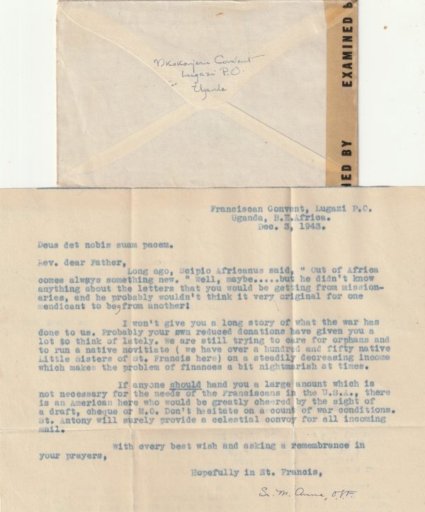 1943 UGANDA - USA..DOUBLE CENSORED from LUGAZI.. [23166] - Image 2