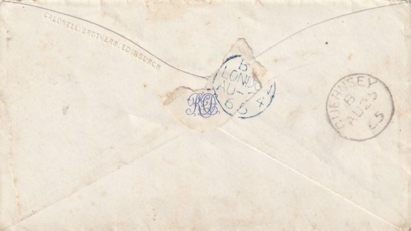 1865 G.B. - ALDERNEY(CHANNEL ISLANDS)…MASONIC.. [23168] - Image 2