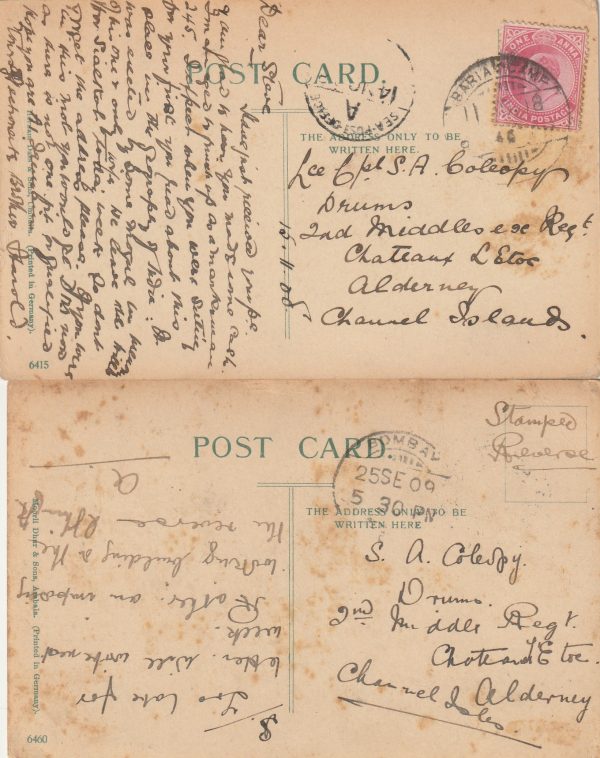 1908 INDIA - CHANNEL ISLANDS(ALDERNEY)..