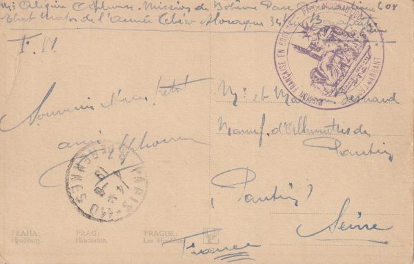 1919  BOHEMIA & MORAVIA - FRANCE..MIITARY AERONAUTICAL MILITARY MISSION..