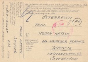 1947 YUGOSLAVIA - AUSTRIA..POW MAIL..