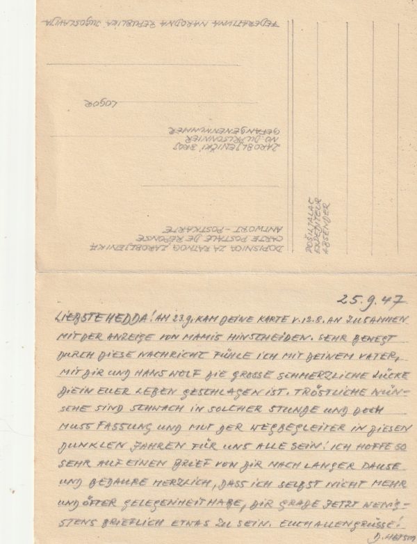 1947 YUGOSLAVIA - AUSTRIA..POW MAIL.. [23179] - Image 2