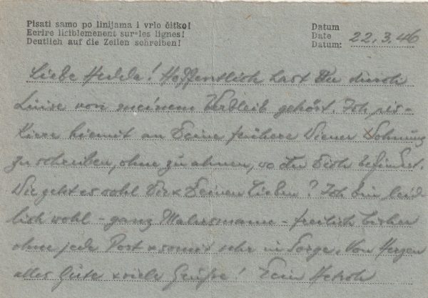 1946 YUGOSLAVIA - AUSTRIA..POW MAIL.. [23180] - Image 2