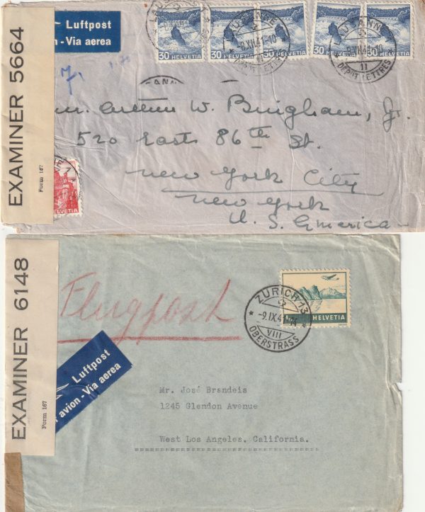 1941  SWITZERLAND - USA..CENSORED IN BERMUDA..