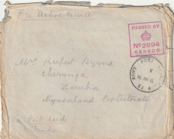 1915 TURKEY - NYASALAND..GALLIPOLI CAMPAIGN..