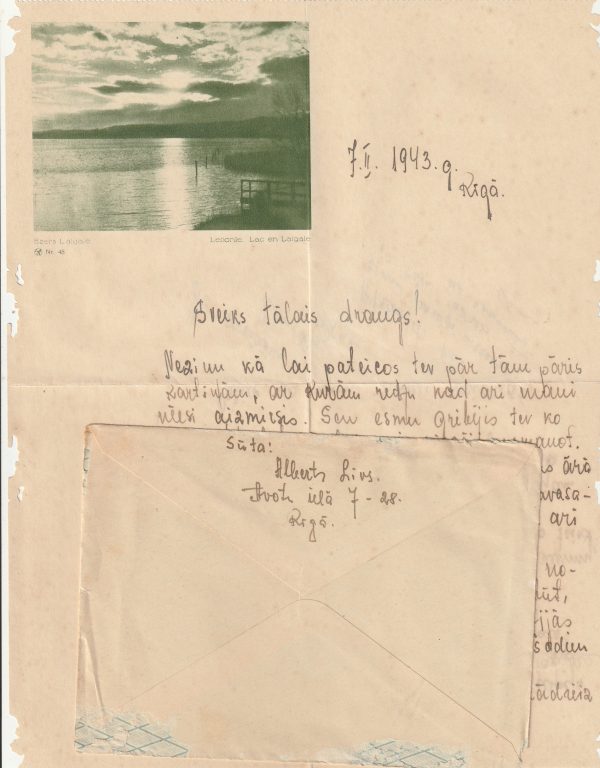 1943 LATVIA - GERMANY…WW2 LATVIAN VOLUNTEER WORKER.. [23191] - Image 2