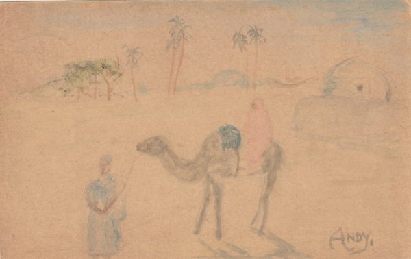1915 EGYPT … GB 1d HAND DRAWN COLOURED DESERT SCENE.. [23197] - Image 2