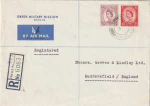 1956 GERMANY - GB..GREEK MILITARY MISSION to BERLIN..
