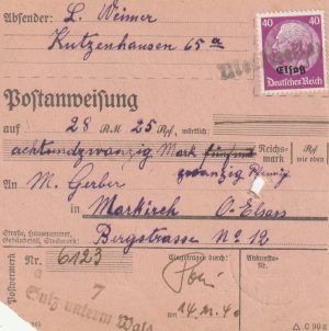 1940  GERMANY…OCCUPATION ALSACE & LORRAINE..