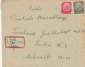 1940  POLAND - GERMANY..HAND DRAWN REGISTERED..