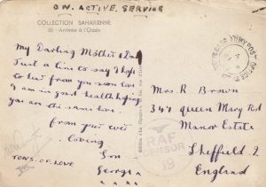 1943 ALGERIA - GB…RAF CENSOR ..