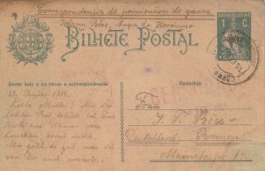 1919 PORTUGUESE COLS(AZORES) - GERMANY..WW1 CIVIL INTERNEE..