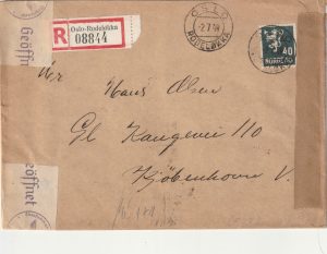 1940 NORWAY - DENMARK.. DOUBLE CENSORED..
