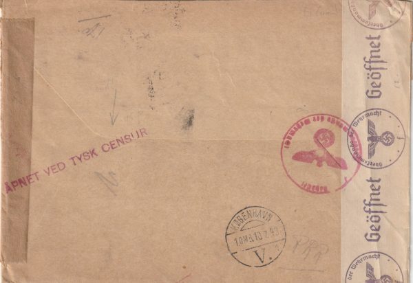 1940 NORWAY - DENMARK.. DOUBLE CENSORED.. [23258] - Image 2
