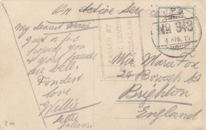 1917 TANGANYIKA - GB...WW1 DAR-ES-SALAAM CENSOR..