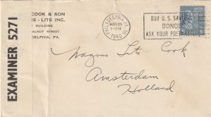 1940 USA - NETHERLANDS..WAGONS LITS - COOk..