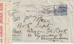 1940 SOUTH AFRICA - NETHERLANDS..COOK - WAGONS - LITS..