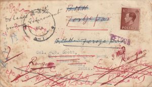 1936 GB - BURMA…MULTIPLE REDIRECTIONS..