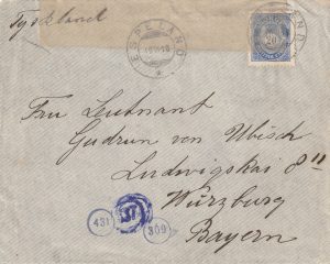 1918 NORWAY - GERMANY..WW1 WURZBUR CENSOR..