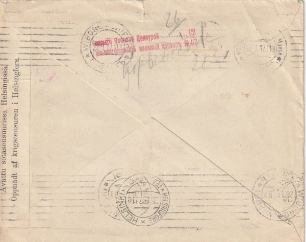 1917 NORWAY - FINLAND..WW1 CENSORSHIP.. [23271] - Image 2