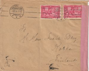 1914 NORWAY - FINLAND..WW1 CENSORSHIP..