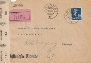 1945  NORWAY - DENMARK.. EXPRESS & CENSORED..
