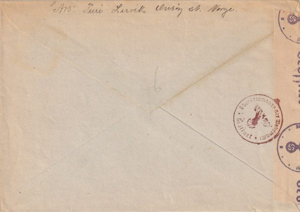 1944 NORWAY - SWEDEN..WW2 GERMAN OSLO CENSOR.. [23277] - Image 2