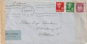 1943 NORWAY - DENMARK..WW2 GERMAN OSLO CENSOR..