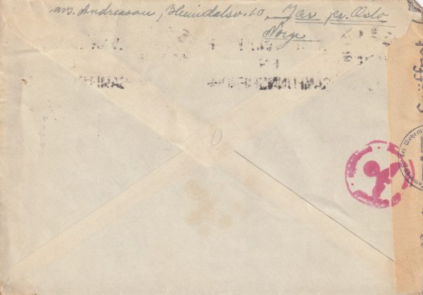 1943  NORWAY - SWEDEN..WW2 GERMAN OSLO CENSOR.. [23279] - Image 2