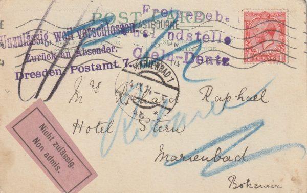 1914 GB - BOHEMIA..UNDELIVERABLE WARTIME MAIL..