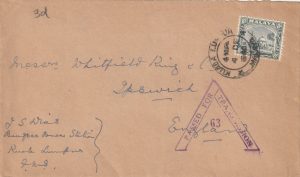 1940  MALAYA(KUALA LUMPUR) CENSORED..
