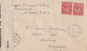 1944 St. LUCIA - BARBADOS - US FORCES..