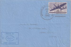 1942 ANTIGUA - GB - US FORCES APO 806..