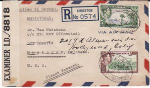 JAMAICA-USA...WW2 CIVIL INTERNEE GIBRALTAR CAMP No 2..