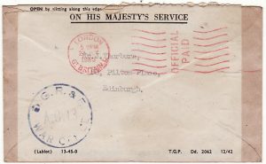 GB [WW2 OHMS WAR GRAVES & LETTER NOTIFICATION of BURIAL PLACE in EGYPT]