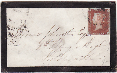 GREAT BRITAIN...1845 MOURNING ENVELOPE to 8th KINGS REGIMENT