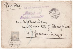 ITALY-NEDERLANDS...1916 WW1 DUTCH LEGATION ROME TAXED...