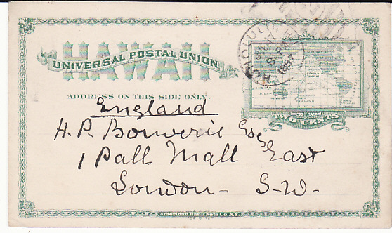 HAWAII-GB...1894-97 USA POSSESSIONS STATIONARY..