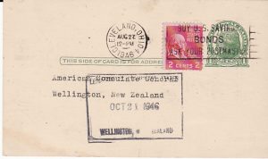 USA - NEW ZEALAND...1946 CONSULAR MAIL..