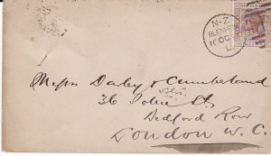 NEW ZEALAND - GB...1890 COMMERCIAL MAIL...