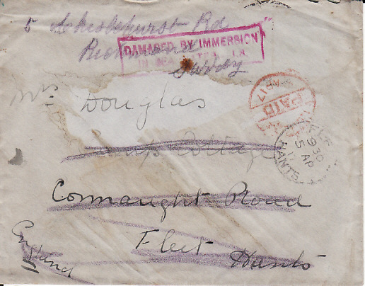 ????? - GB...WRECK MAIL from SS NORWEGIAN or ARMED MERCHANT CRUISER KARMALA ...