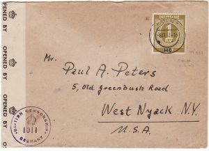 GERMANY - USA...ALLIED OCCUPATION 1 Rm SOLO FRANKING…
