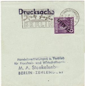 GERMANY…WRAPPER USED LOCALLY DURING BERLIN AIR LIFT PERIOD….