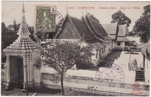 CAMBODIA - FRANCE...POST CARD of TEMPLE…
